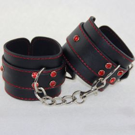 Black And Red Leather Bracelet