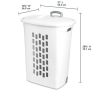 Wheeled Laundry Hamper Plastic, White, Set of 2